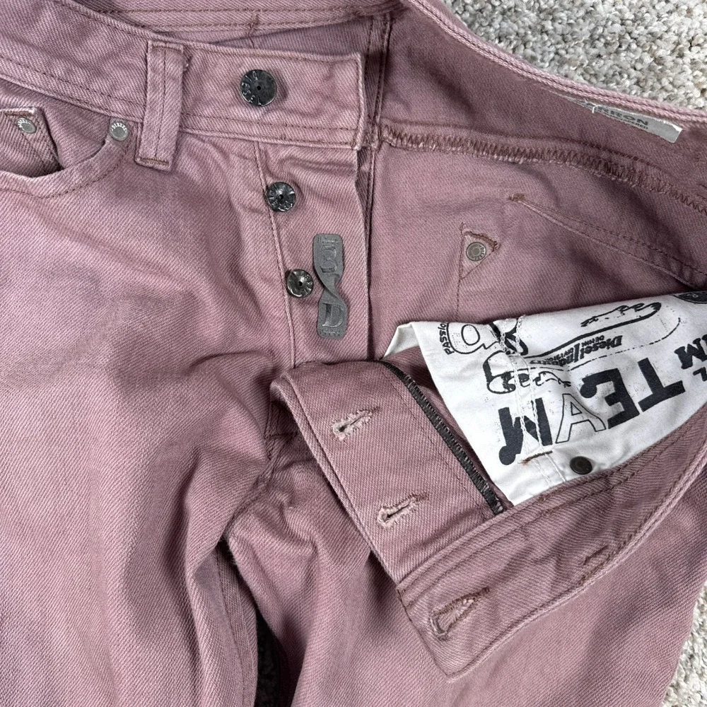 Diesel Jeans‎ Mens 29x32 Purple Mauve Darron Cotton Slim Tapered Button Fly
